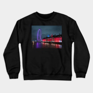 London Eye Ferris Wheel in Blue colour Crewneck Sweatshirt